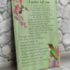 Hummingbird I Never Left You Poem Poster Wall Art Print