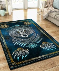 Celtic Norse Bear Viking Area Rug