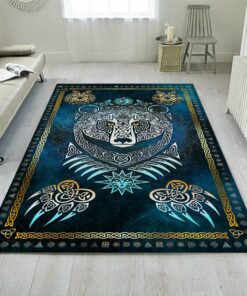 Celtic Norse Bear Viking Area Rug