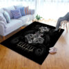 Viking Thor hammer And Skull Area Rugs