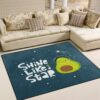 Shine Like a Star Space Cartoon Avocado Area Rug