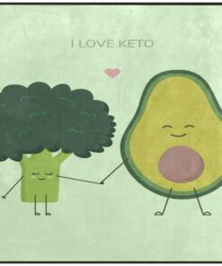 Alternative view of I Love Keto Avocado Couple Love Heart Area Rug Summer Avocado Green Rug