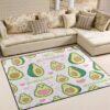Let's Avocuddle Cute Avocado Green Rug
