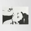 Audrey Hepburn Simplified Black And White Drawing Rug