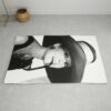 Audrey Hepburn Portrait, Black and White Vintage Rug