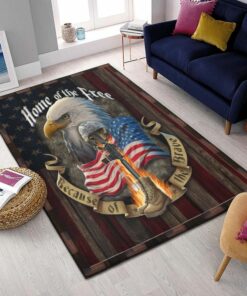 Home Of The Free Because Of The Brave 4th Of July Rug