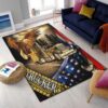 Patriotic American Trucker 4th Of July Rug