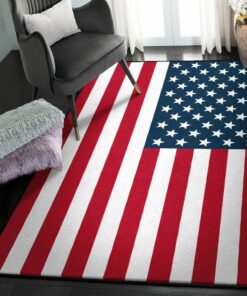 Alternative view of 4th Of July American Flag Home Living Room Carpet Rug