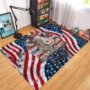 Red White And Moo Cow 4th Of July Rug