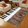Wooden Piano Music Notes Where Words Fail Music Speaks Rug