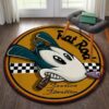 Rat Rod Hot Rod Round Mat