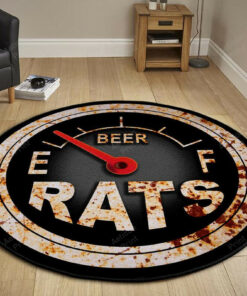 Rusty Rats Hot Rod Floor Round Rugs
