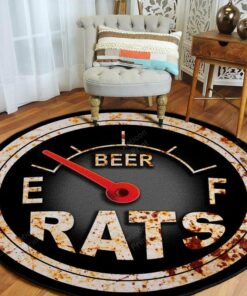 Rusty Rats Hot Rod Floor Round Rugs