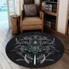 Pinstripe Hot Rod Washable Rod Round Mat
