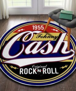 Original Rock And Roll 1955 Hot Rod Area Round Rug