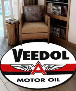 Motor Oil Hot Rod Round Mat