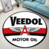 Motor Oil Hot Rod Round Mat