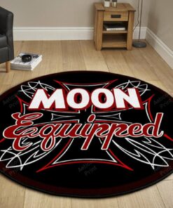 Moon Equipped Hot Rod Round Mat