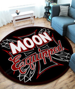 Moon Equipped Hot Rod Round Mat