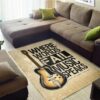 Acoustic Guitar Themed Where Words Fail Music Speaks Hans Christian Andersen Rug