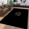 Deep Black Background Pop Art Anti Social Social Club Rug