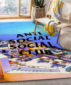 Alternative view of Beach City Paint Anti Social Social Club Living Room Rug