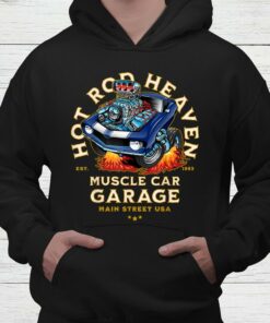 Hot Rod Heaven Muscle Car Garage USA Main Street T-Shirt