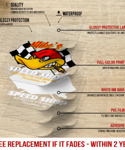 Alternative view of Personalized Mr. Horsepower Large Sticker For Car Door And Window