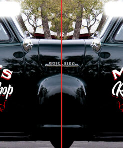 Pinup Girl Speed Shop Hot Rod Pinstripe Vinyl Decal For Car Set 02 Pcs