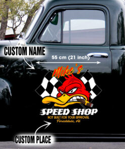 Mr Horsepower Hot Rod Not Built For Your Approval Sticker Large Size Set 2 Pcs