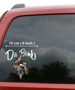 Personalized Hot Rod Pinup Girl Bomber Pinstriping Set 02 Vinyl Stickers