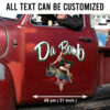 Personalized Hot Rod Pinup Girl Bomber Pinstriping Set 02 Vinyl Stickers