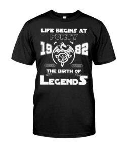 Alternative view of Custom Birthday Shirts Life Begins At Forty
