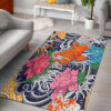 Floral-Pattern Koi Fish Rug