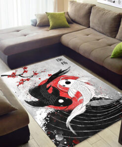 Yin-Yang Pattern Koi Fish Rug