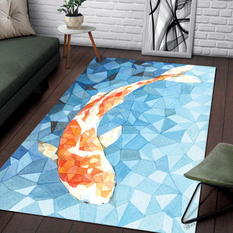 Geometric Koi Fish Rug - Dingmun