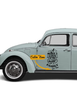 A Mother's Love Is The Heart Of A Family Custom Car Decals For Mom Set 2 Pcs