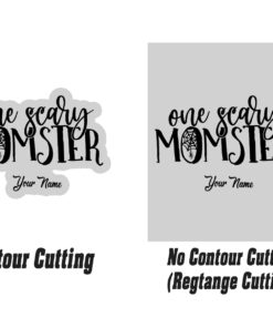Cutstomized One Scary Monster Car Decals Set 2 Pcs