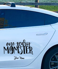 Cutstomized One Scary Monster Car Decals Set 2 Pcs