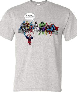 Jesus Superheros Christian T-Shirt, and That's How I Saved The World Funny Spiderman Below
