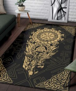 Traditional Warrior Viking Tribal Norse Viking Area Rugs Decor for Bedroom, Living Room Full Size