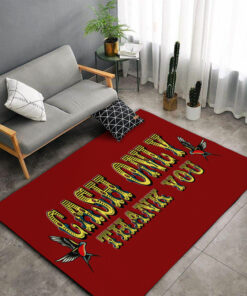 Cash Only Thank You Area Rug For Tattoo Shop
