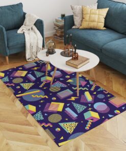 80s Bowling Alley Arcade Carpet For Game Room Rug