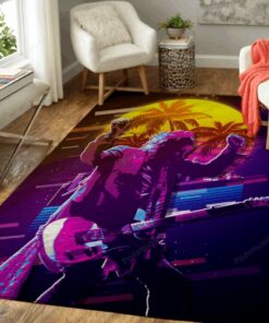 Keith Richards 80s Artwork Music Synthwave Floor Carpet For Fans