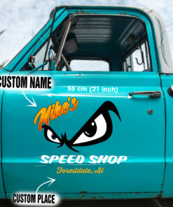 Evil Eyes Door Art Car Decals For Rat Fink Lovers