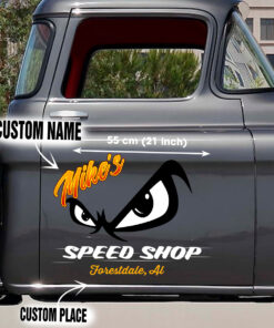 Evil Eyes Door Art Car Decals For Rat Fink Lovers