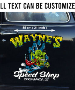 Custom Rat Fink Hot Rod Classic Car Door Vinyl Decals