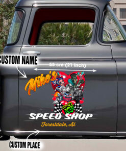 Fink enstein and his Bride Large Hotrod Car Decals