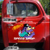 Vinyl Lettering Door Art Rat Fink For Hot Rod Cars