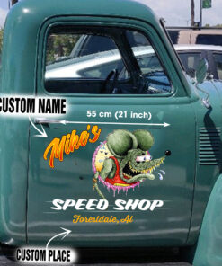 Rat Fink Hot Rod Car Door Vinyl Wrap